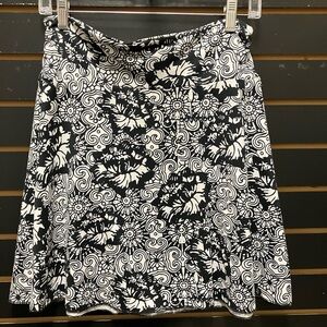 Soybu Black & White Floral A-Line Skirt Women’s Medium